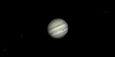 Jupiter mit großem roten Fleck: 657x326,  28KB